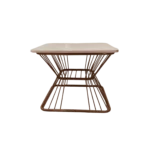 Square Metal Marble Top Teapoy