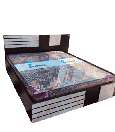 GeoLine Particle Board Cot 6ft King Size with 2 Storage Boxes