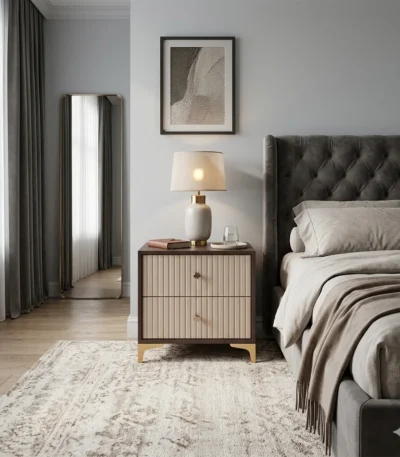 Nightstand PU Board Side Table
