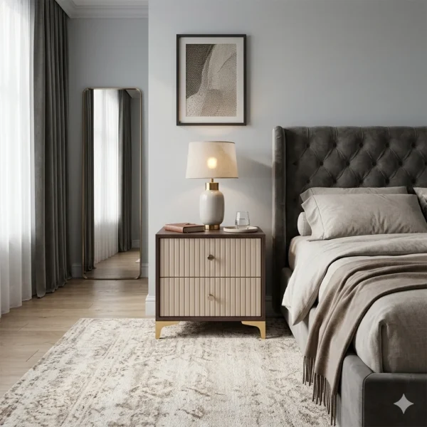 Nightstand PU Board Side Table