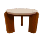 Trileg Mahogany Marble Top Teapoy