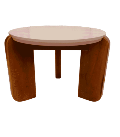 Trileg Mahogany Marble Top Teapoy