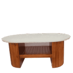 Earth Mahogany Marble Top Teapoy