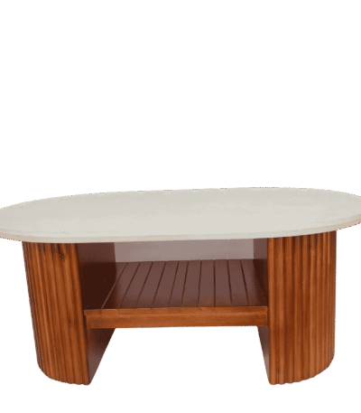 Earth Mahogany Marble Top Teapoy