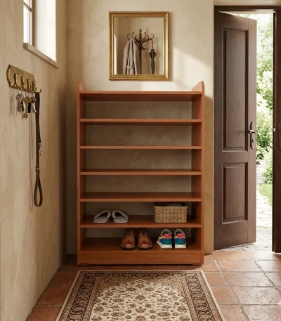 Open 7 Tier Particle Board Shoe Stand