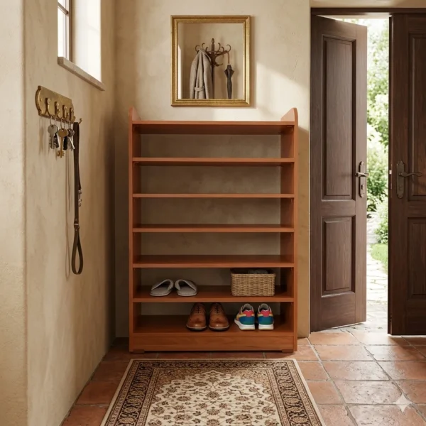 Open 7 Tier Particle Board Shoe Stand