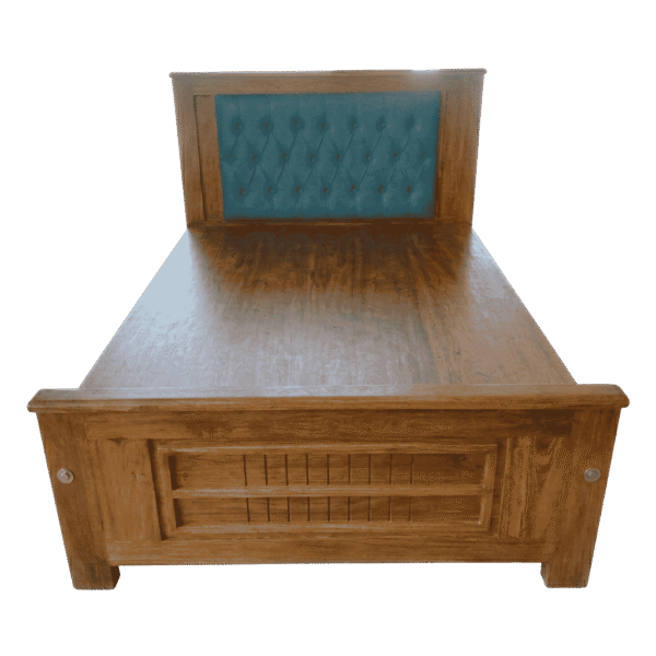 Royal Rexin Teak Cot 3 ft
