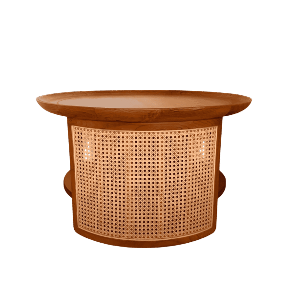 Taj Teak Cane Teapoy