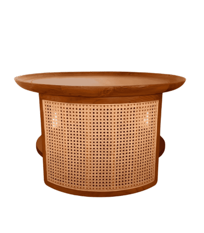 Taj Teak Cane Teapoy