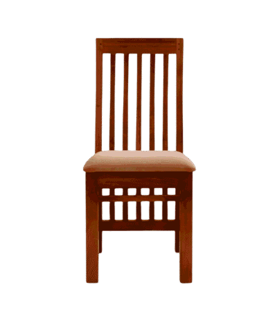 Flow Back Acacia Cushion Dining Chair