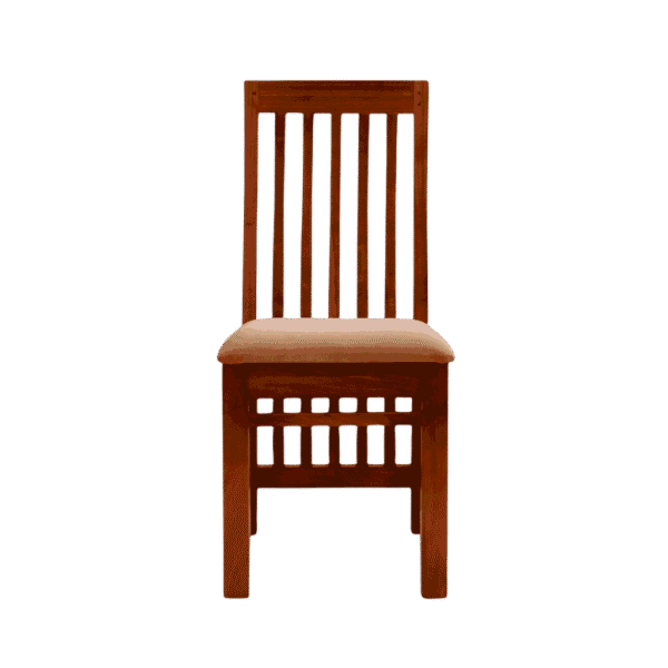 Flow Back Acacia Cushion Dining Chair