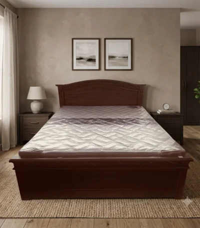 Floral Mahogany Cot
