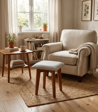 Nano Cushion Mahogany Stool