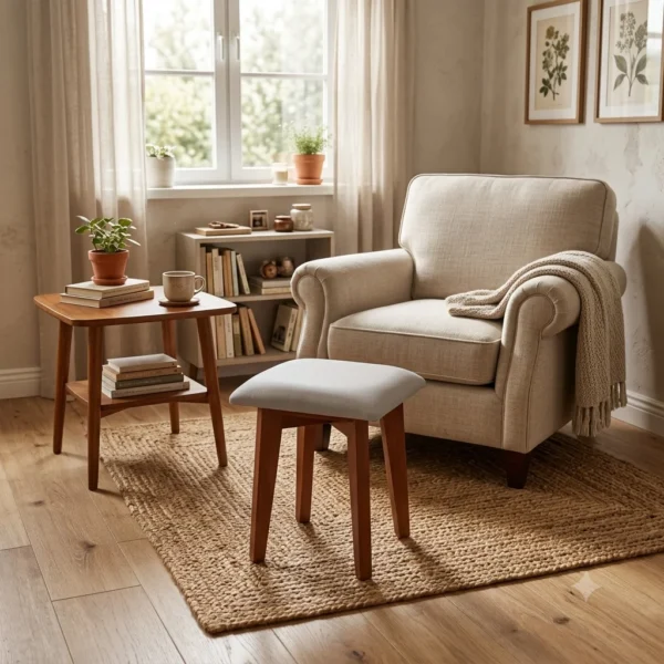 Nano Cushion Mahogany Stool