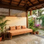 Relax Cushion Teak Bench 3 Seater