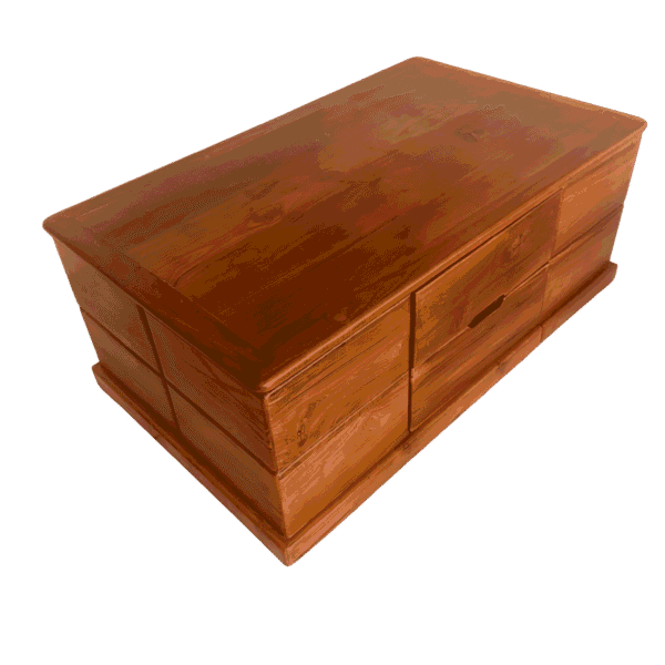 Pathayam Teak Palaka Teapoy with 2 Stools