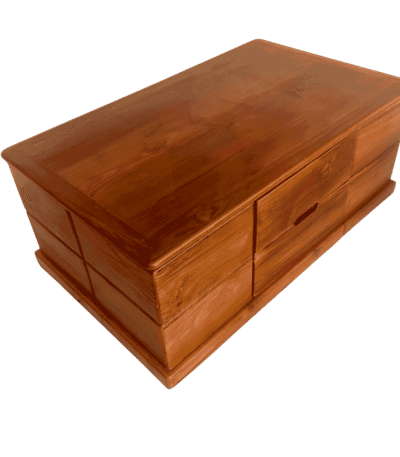 Pathayam Teak Palaka Teapoy with 2 Stools