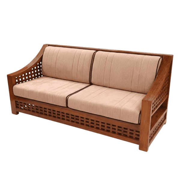 CNC Cutting Teak Corner Sofa Set