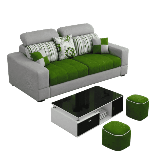 PillowGrid Full Cover Sofa Set