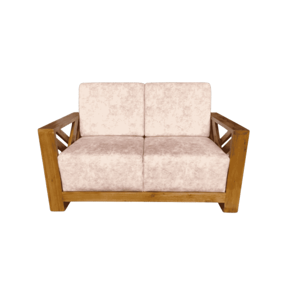 Contemporary Diagonal Teak Sofa Set